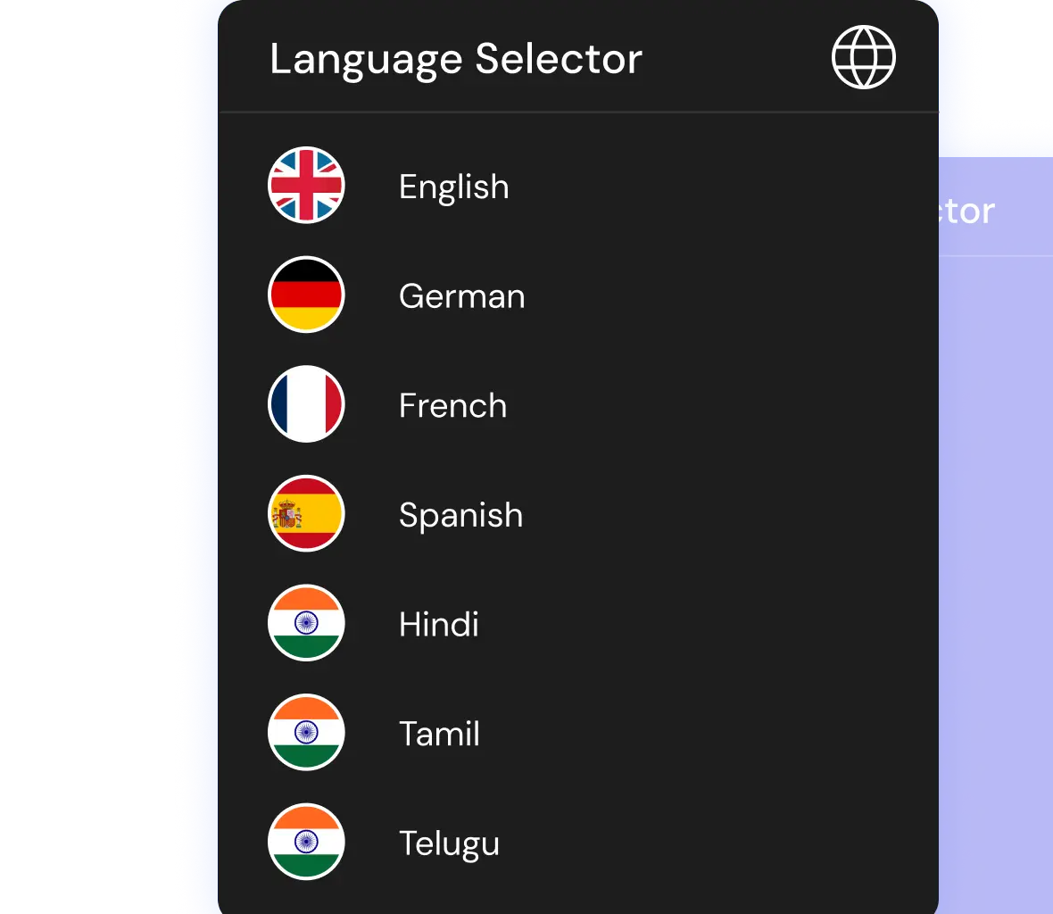 ItsBot language selector